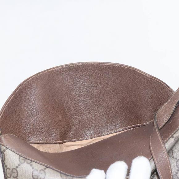 GUCCI GG Supreme Web Sherry Line Shoulder Bag PVC Beige 904 02 081 Auth 96199 - Picture 10 of 16